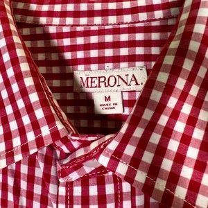 Merona dress shirt. Medium. Red checkered